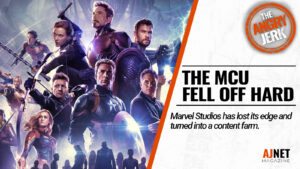 Avengers characters assembled; title card reads “The MCU Fell Off Hard.”