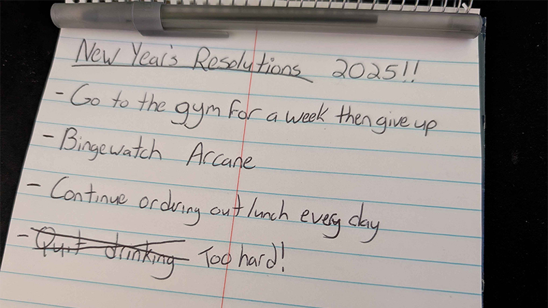 New Year's resolutions are stupid and pointless.