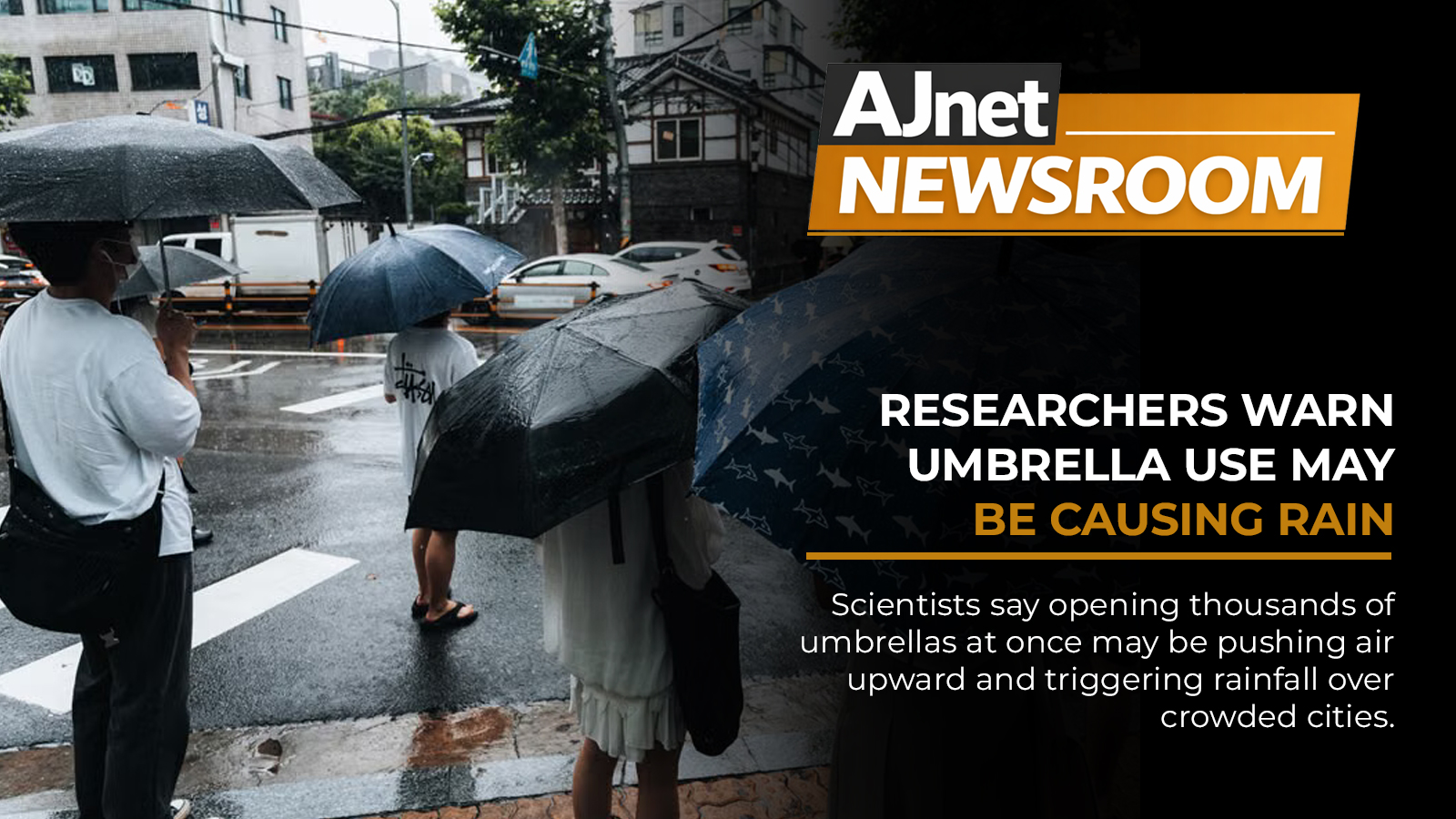 Researchers warn umbrella use may be causing rain
