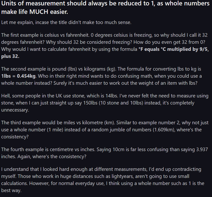 Screenshot of a Reddit post from r/unpopularopinion displayed in dark mode. The post contains a user-written opinion followed by several paragraphs of explanation and edits beneath the title.